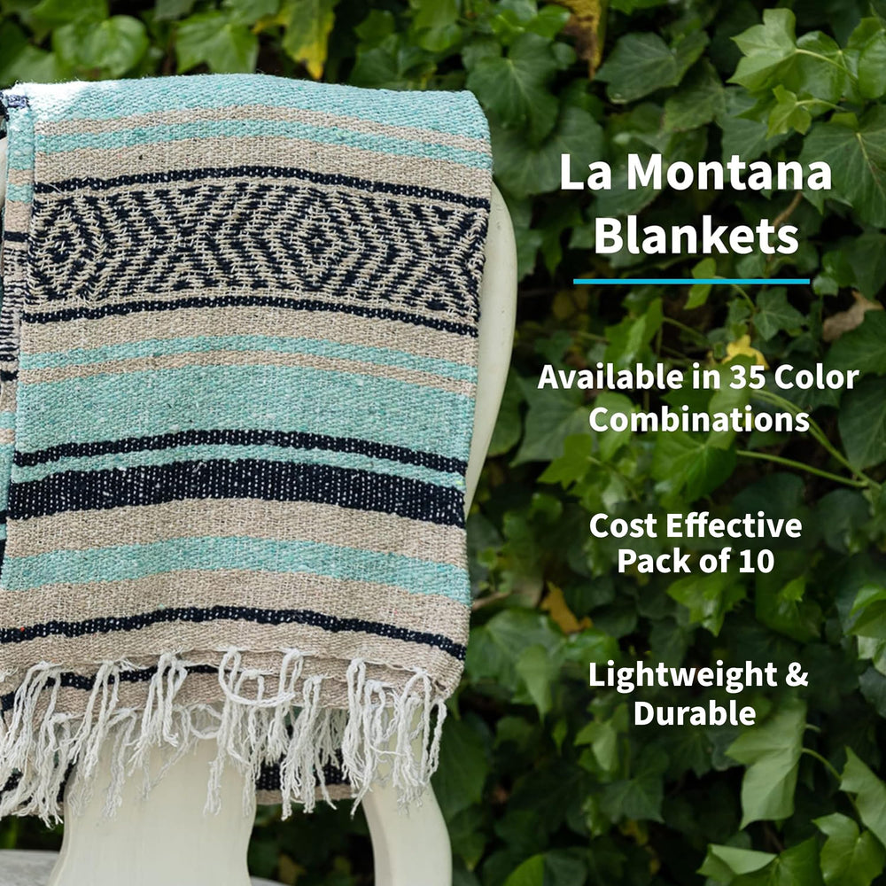 La Montana decorative throw on a bed for cultural styling.