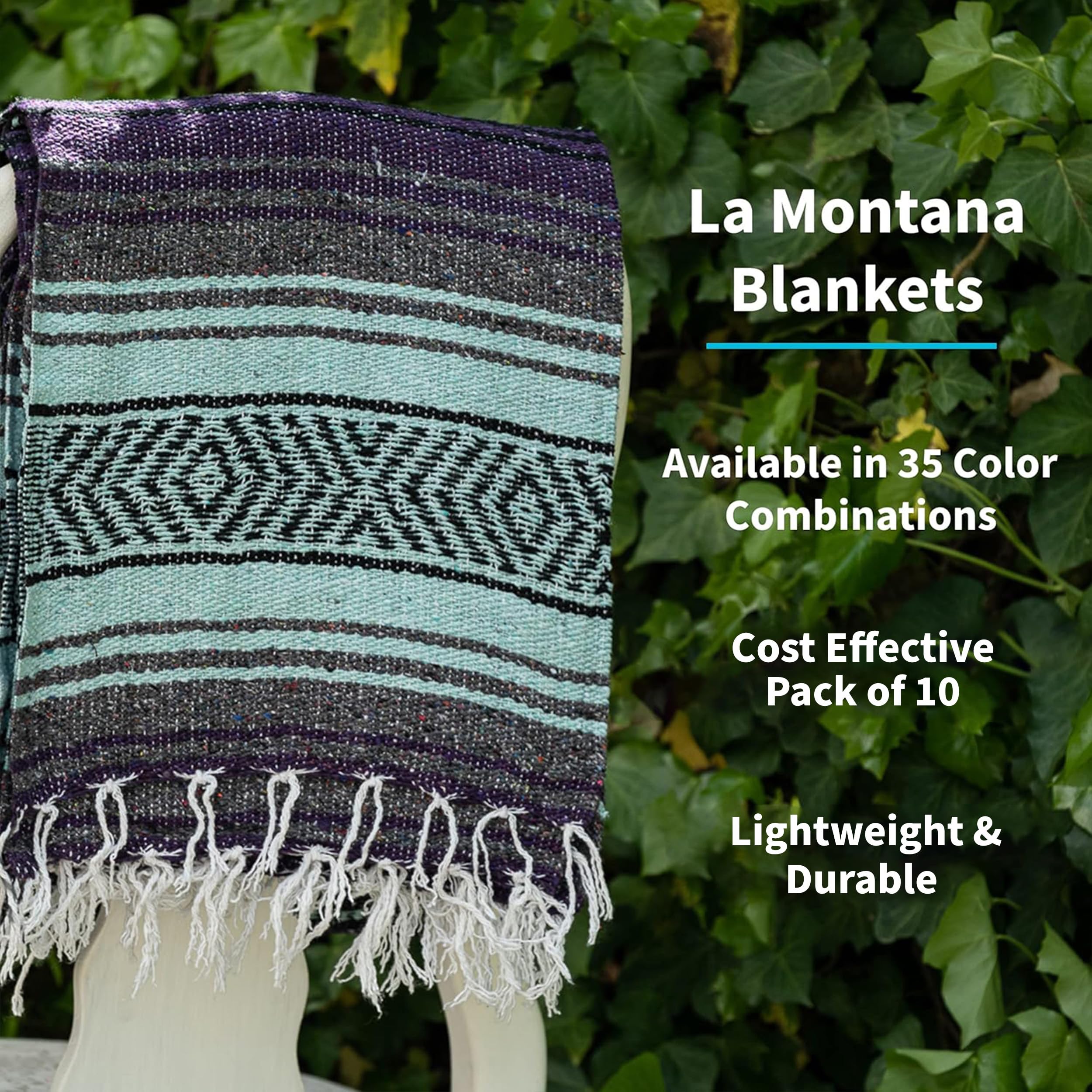 La Montana Falsa Throw camping setup highlights versatile outdoor warmth.