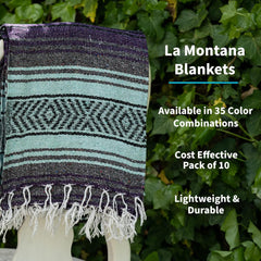 La Montana Falsa Throw camping setup highlights versatile outdoor warmth.