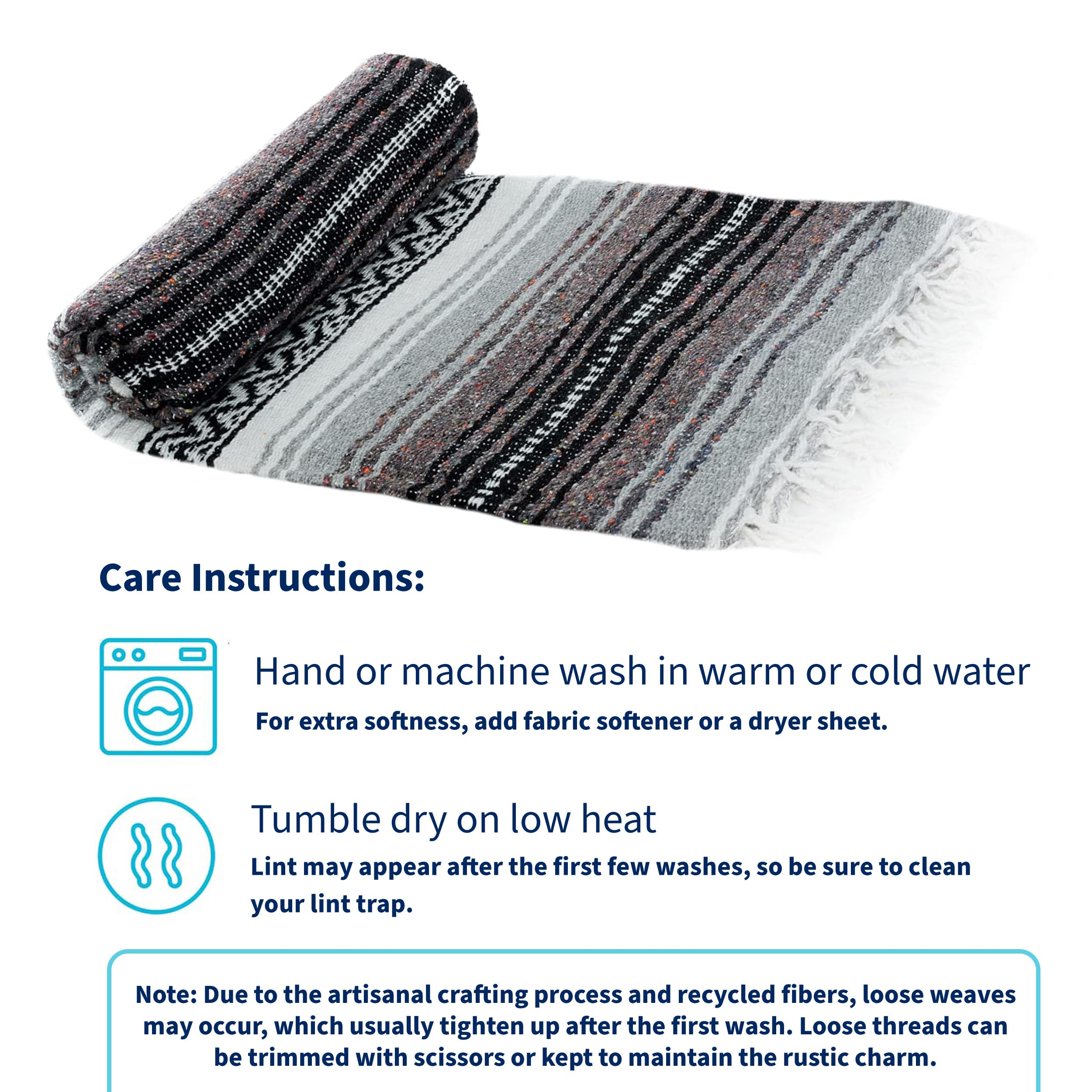 La Montana Falsa Throw yoga blanket for restorative sessions.