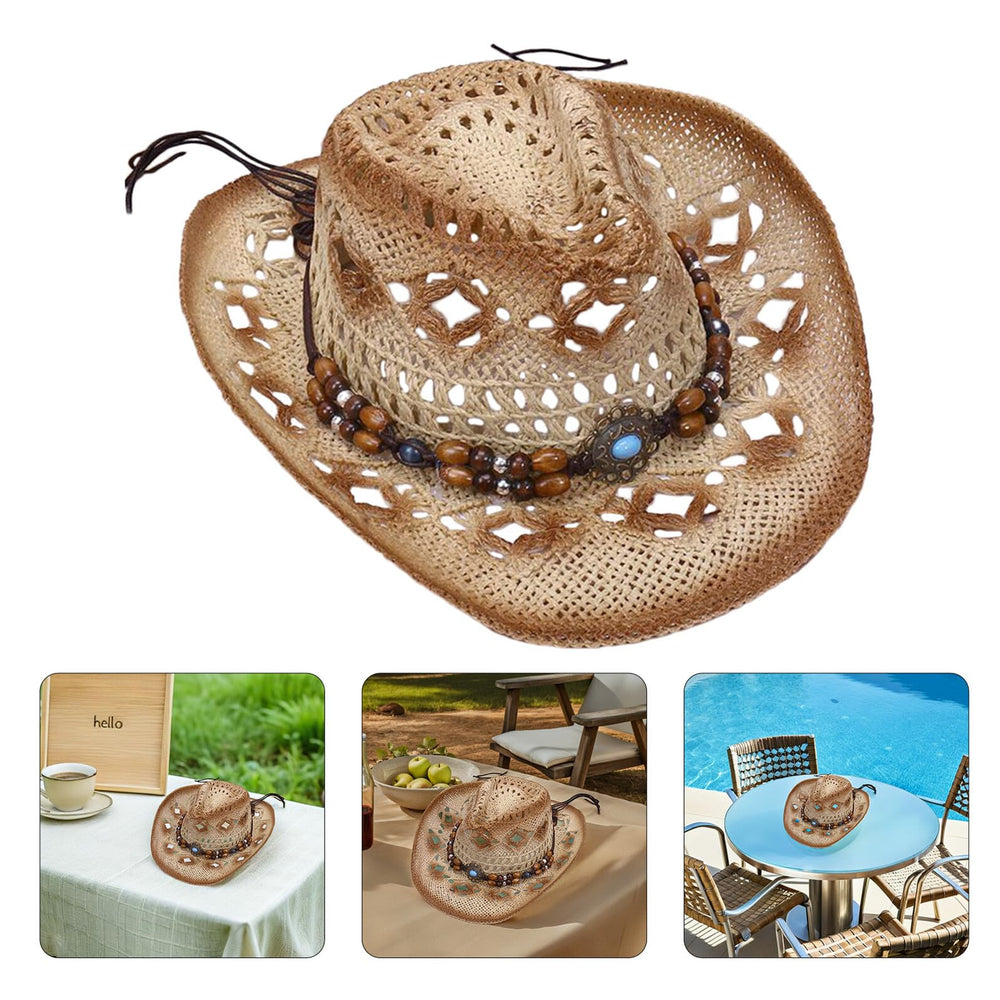 LABRIMP Western wide brim hat cookout outdoor use shields sun while socializing