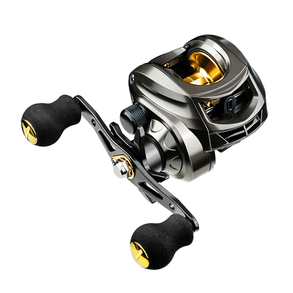 Lacusmall baitcaster reel with 7.2:1 gear ratio