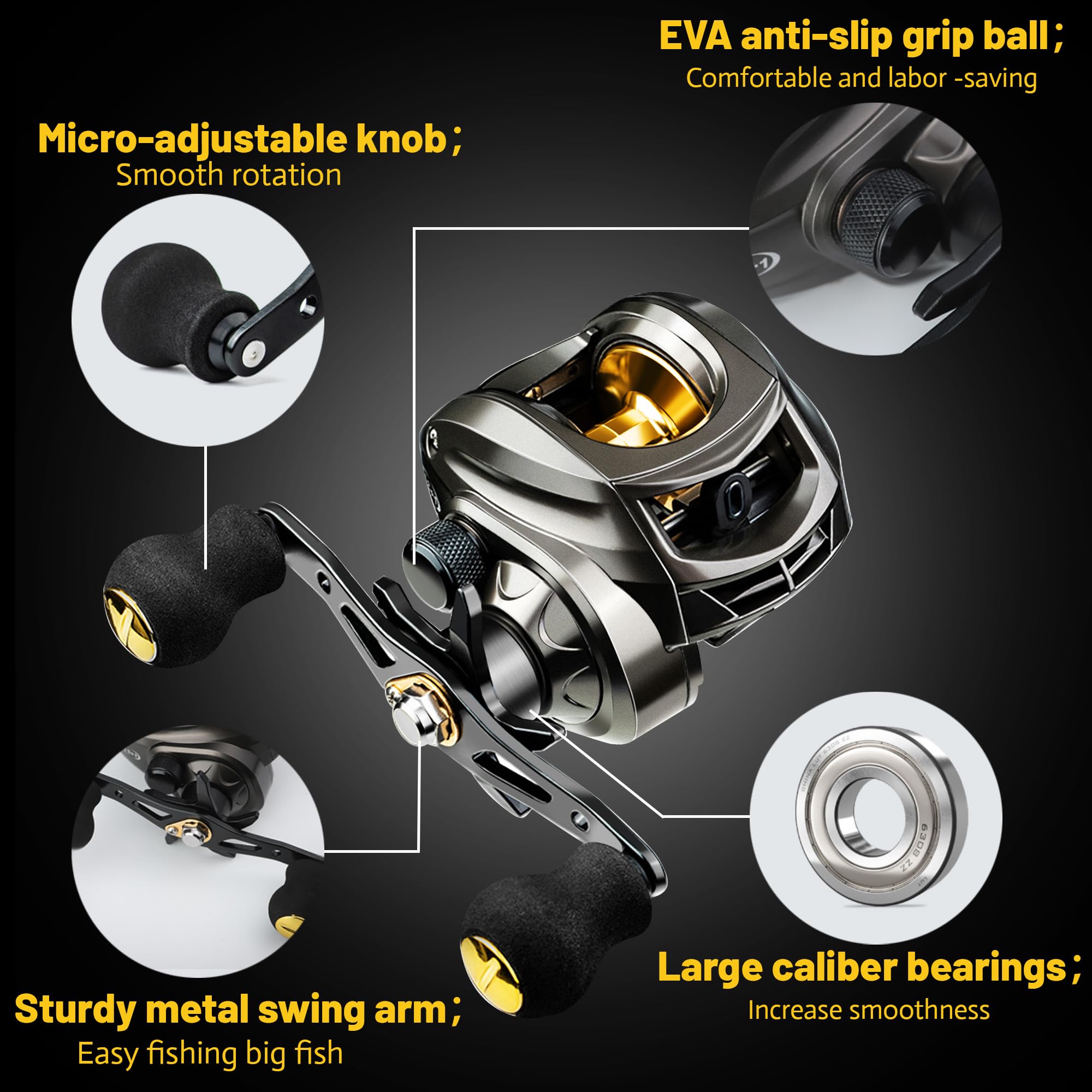 High drag power on Lacusmall reel