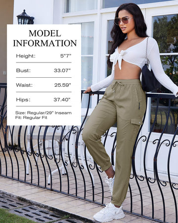 LadyJoy cargo pants side-pocket closeup emphasizes roomy pockets for essentials.