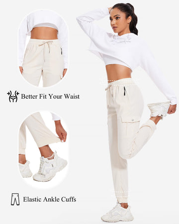 LadyJoy cargo pants travel-scene showcasing versatile wear for outdoors.