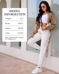 LadyJoy cargo pants side zip pockets ready for phone and keys on hikes.