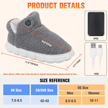 Laelr heated slippers are washable after battery removal.