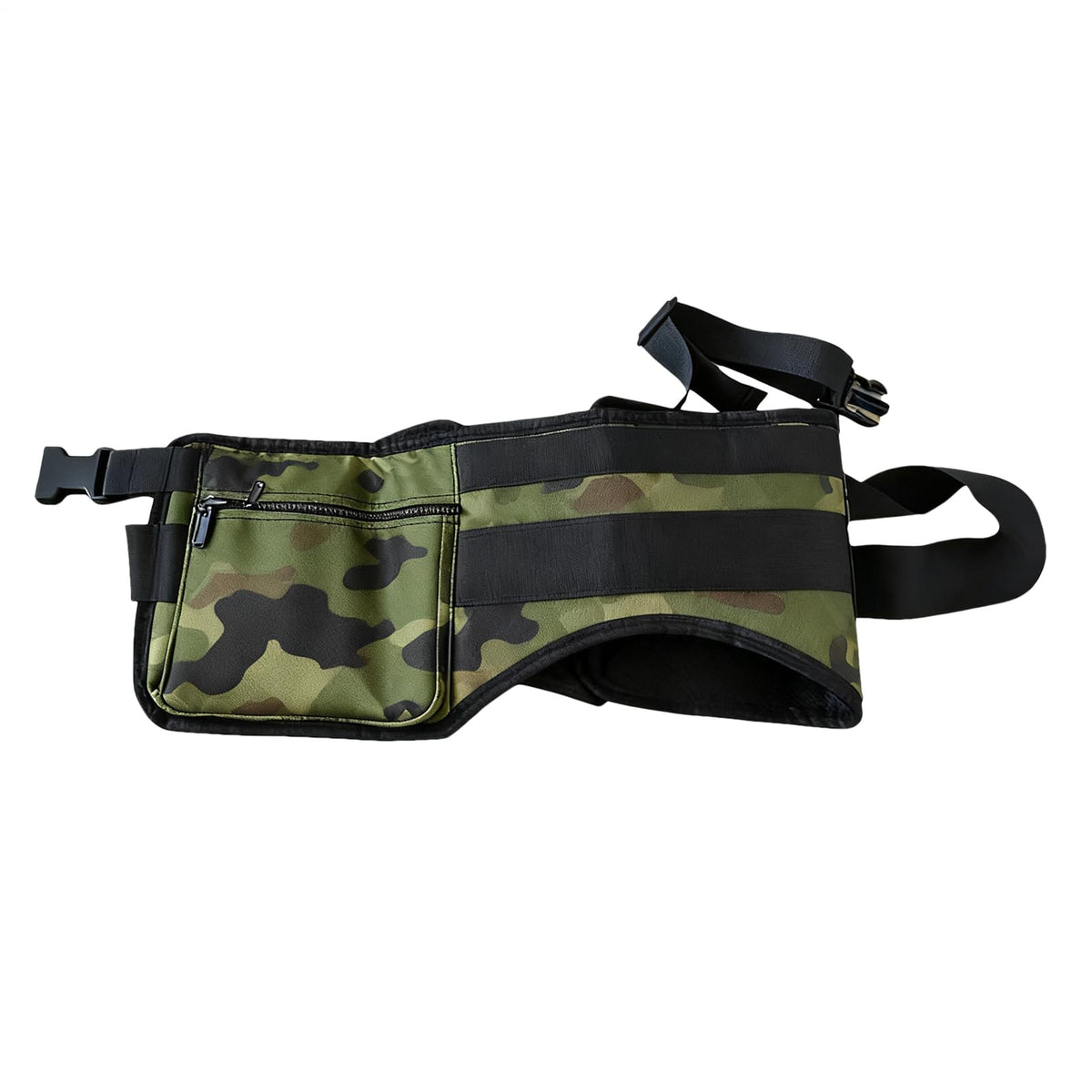 LAFANDE Crap Strap in the woods provides outdoor bathroom comfort.