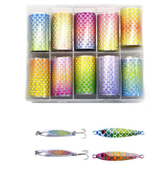 Lagnlnaoy holographic fish scale film collection adds reflective shine to lures