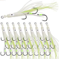 Lagnlnaoy soft squid bait with silicone skirt mimics natural prey movement.