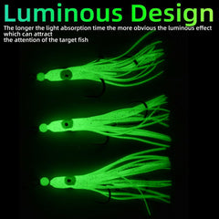 Lagnlnaoy translucent white body with chartreuse accents attracts predators.