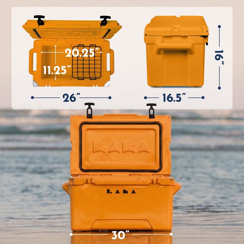 LAKA ergonomic side handles enable comfortable carrying when full.