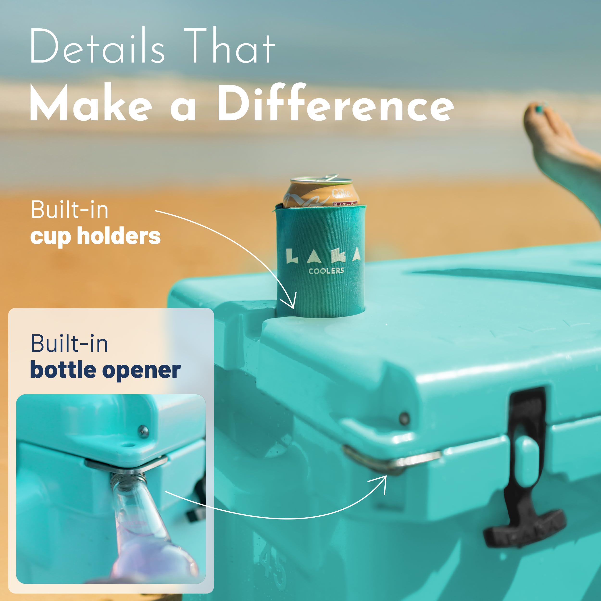 LAKA Laka Cooler non-slip feet keep stability on any surface