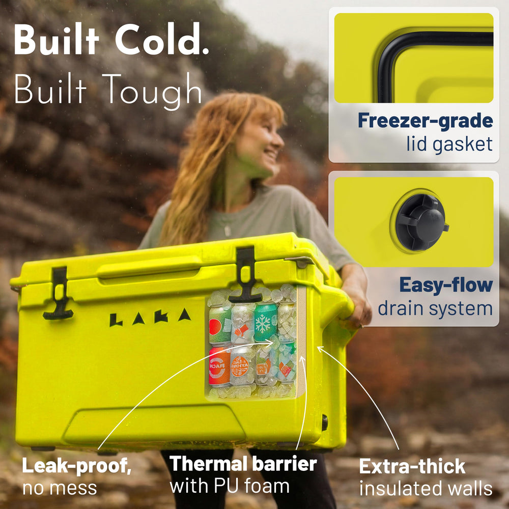 LAKA Laka Cooler drain plug enables quick, clean emptying after use