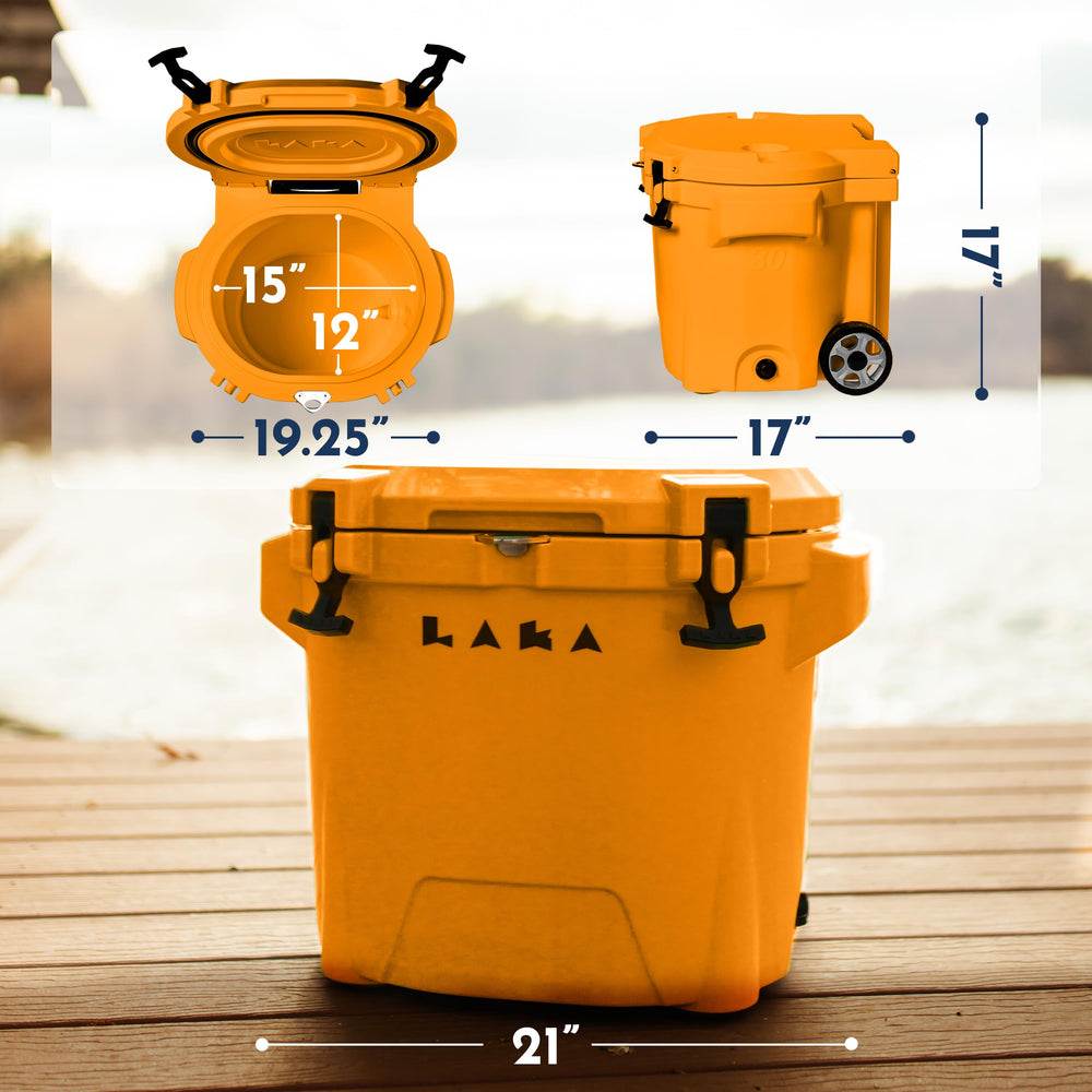 LAKA rugged rotomolded shell withstands bumps on boat days