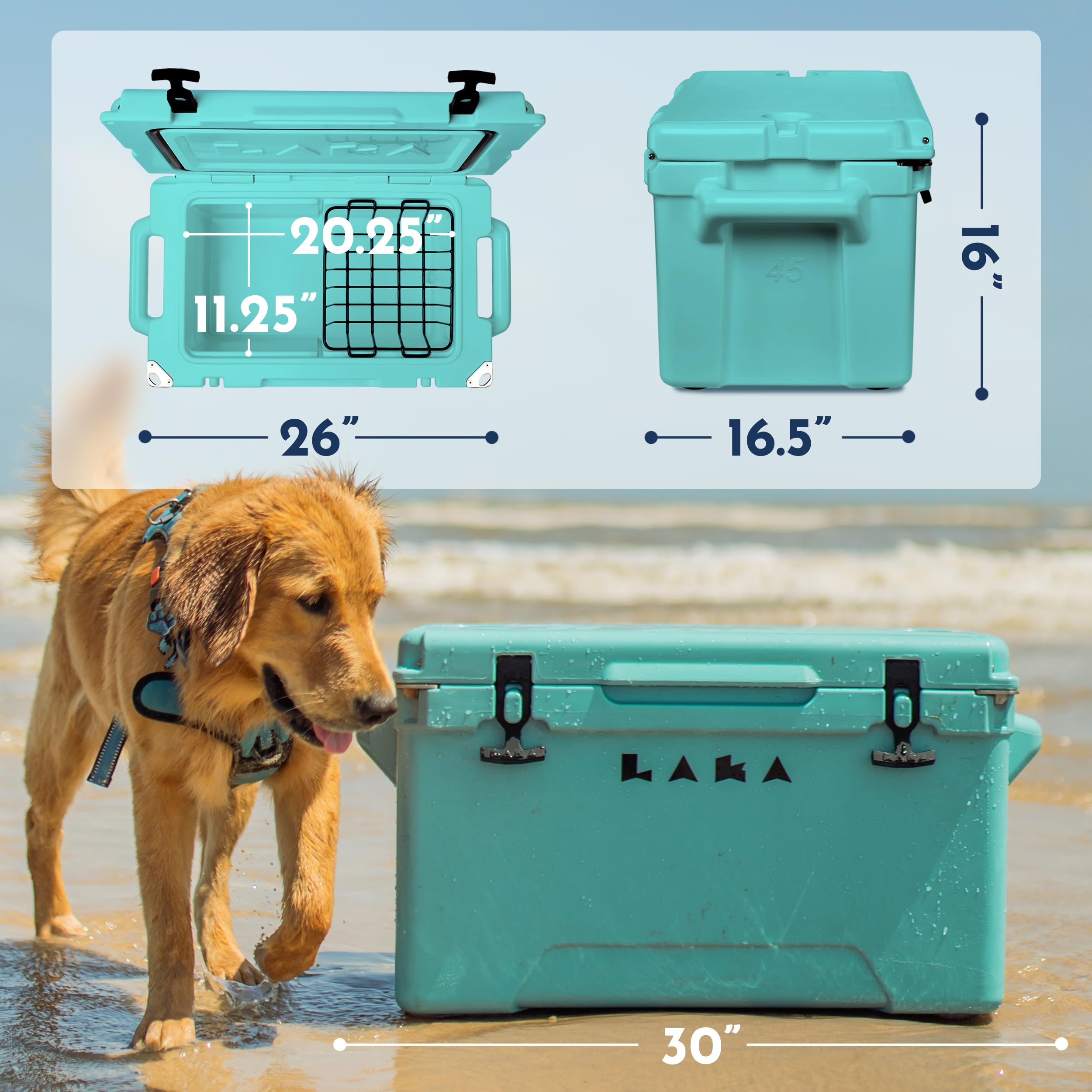 LAKA Laka Cooler ergonomic side handles for easy transport