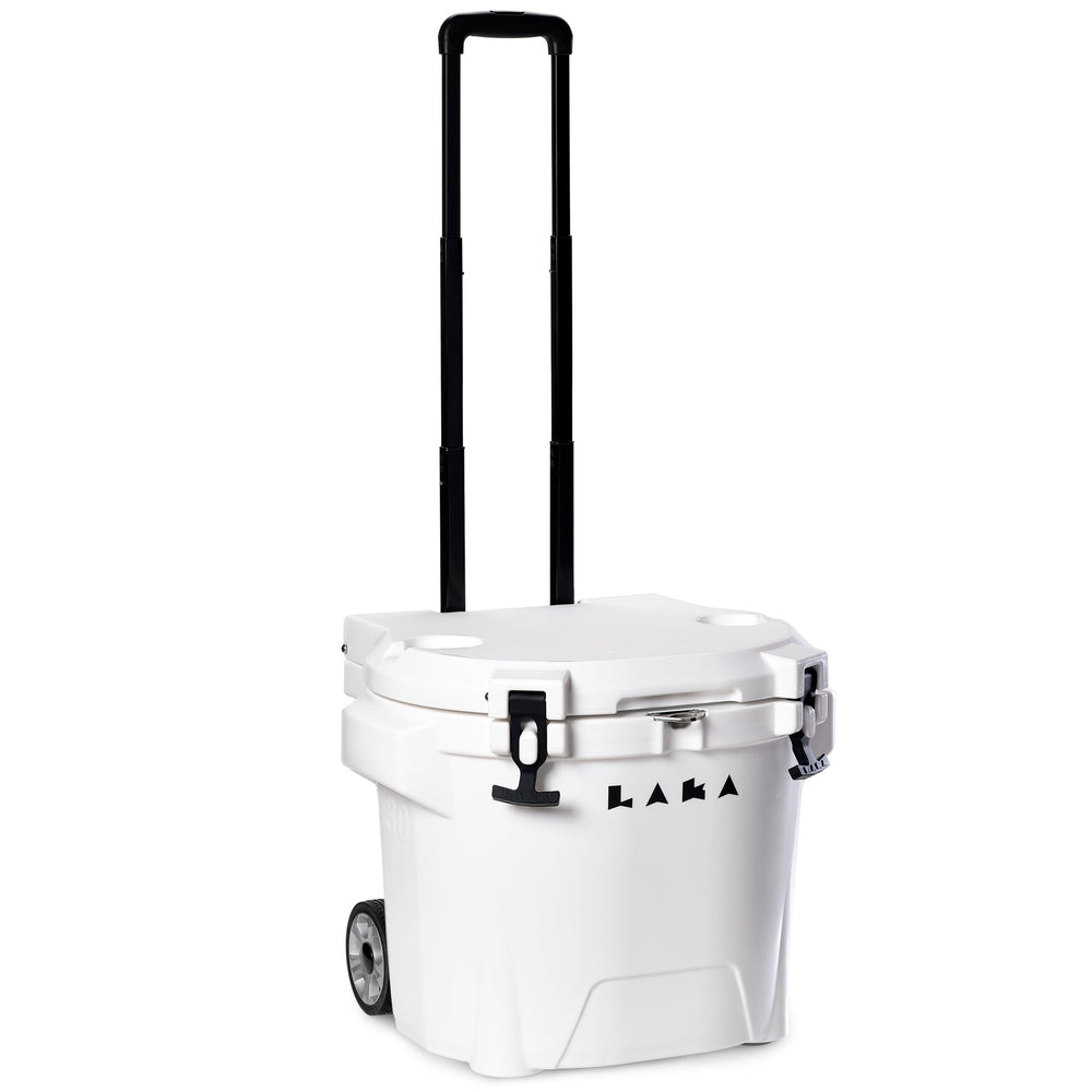 Laka cooler with wheels 30qt exterior for easy beach transport
