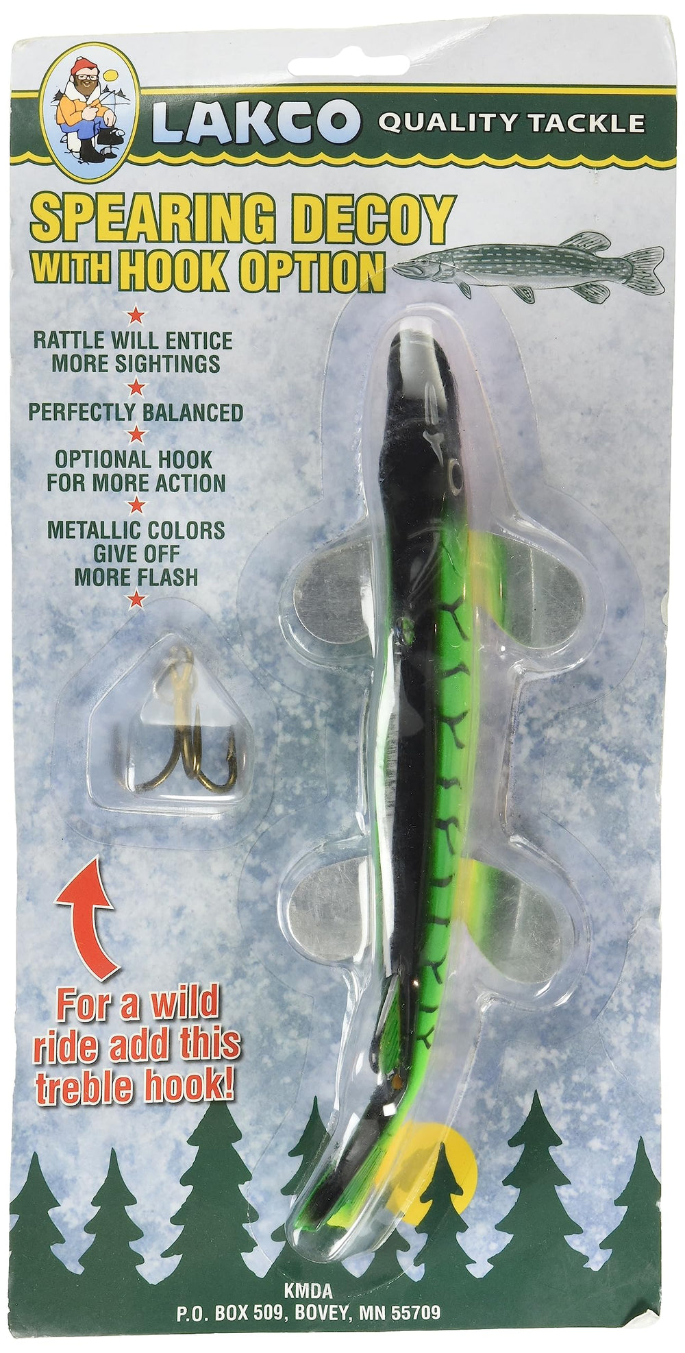 Lakco PNDFIRE 7-inch FireTiger Decoy for pike, lifelike swim and high visibility colors.