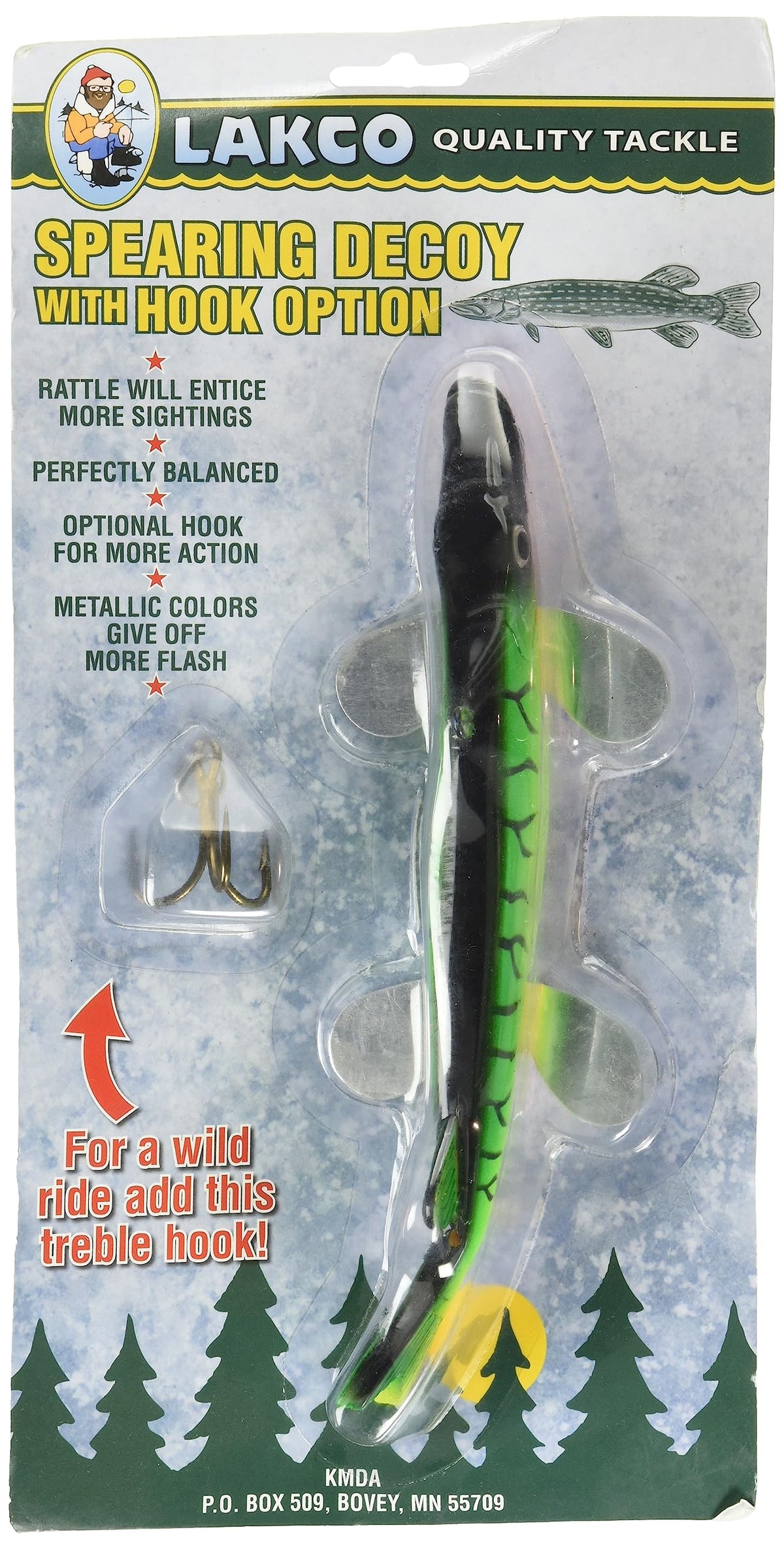 Lakco PNDFIRE 7-inch FireTiger Decoy for pike, lifelike swim and high visibility colors.