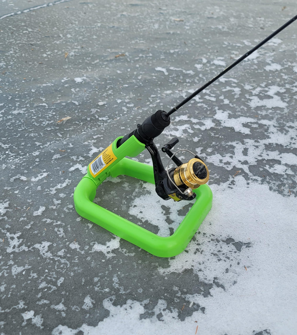 Lakco RHFOLDING folding rod holder shown with compact, space-saving design.
