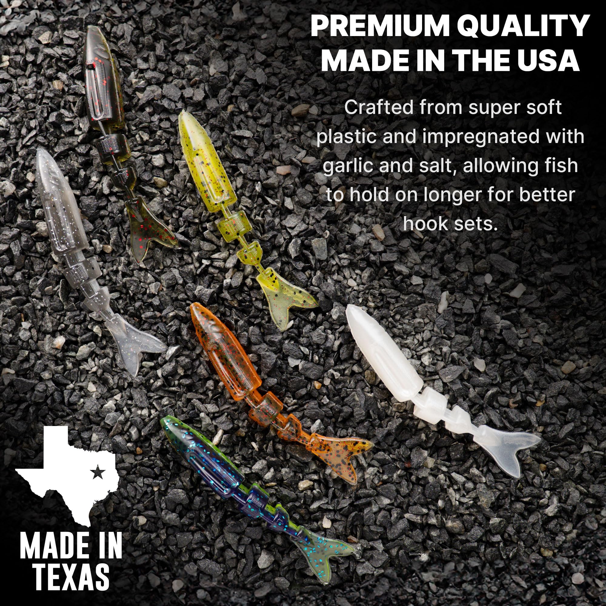 Lake Fork Live Magic Shad garlic-infused scent enhances attractant