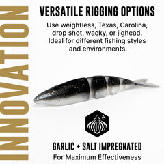 Garlic-infused soft plastic scent for better bite attraction