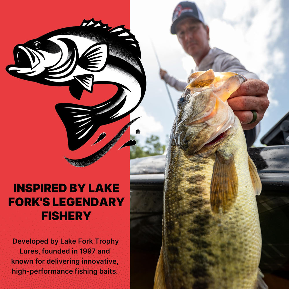 Lake Fork Live Magic Shad trailer on a blade jig enhances performance.