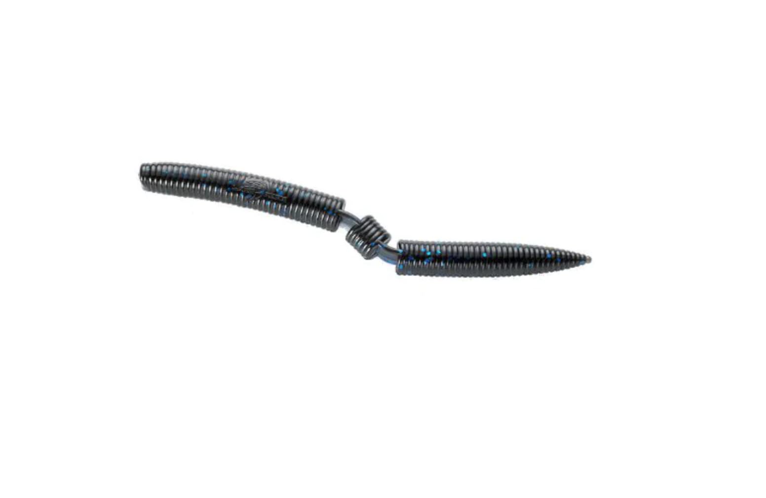 Lake Fork Trophy Lures Hyper Stick 5-inch Blue Bruiser 9 Ct demonstrates versatile soft bait for multiple rigs.