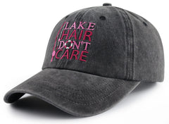 Side view of Lake Life sun hat with embroidered design