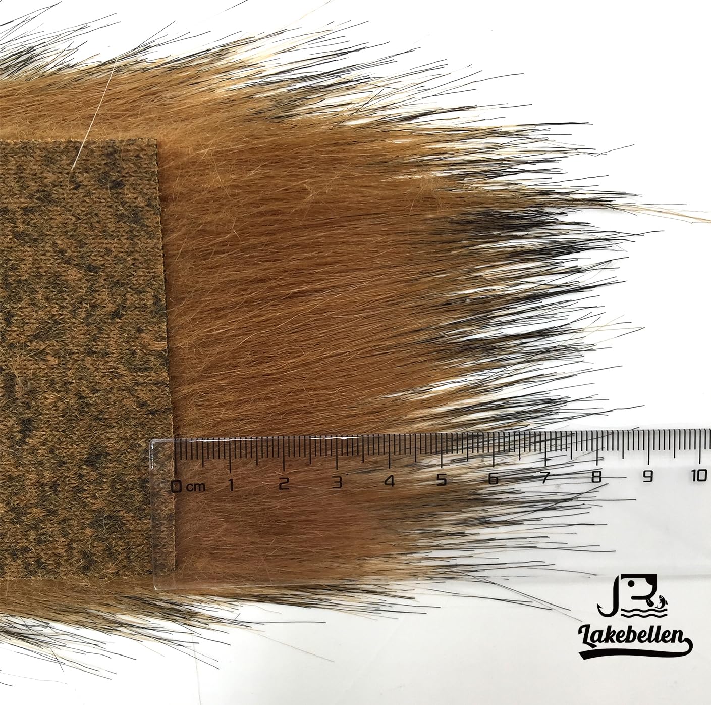 Brown faux bucktail hair for fly tying