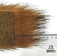 Brown faux bucktail hair for fly tying