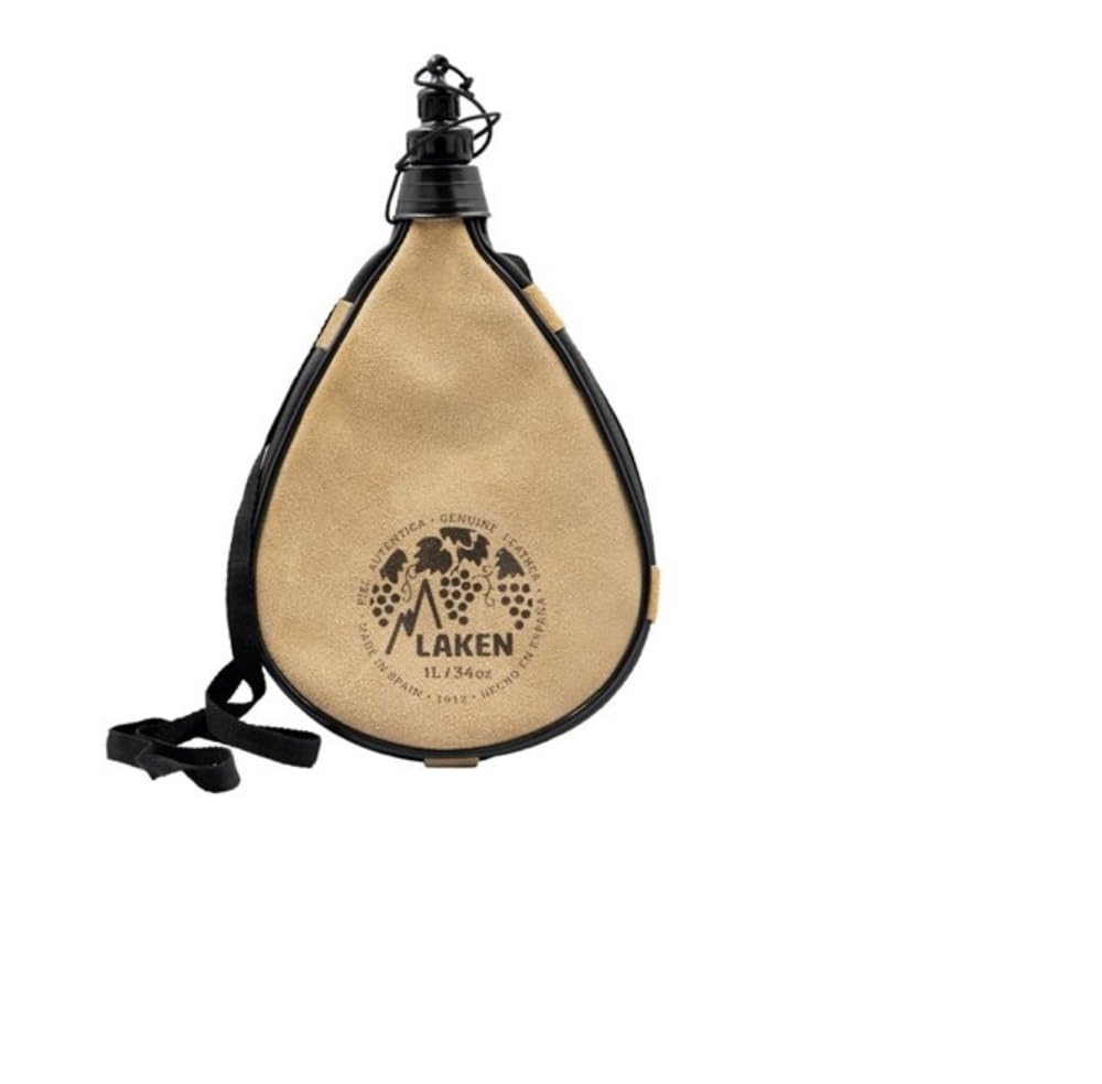 Laken Spanish Bota Bag leather canteen in straight form for travel and hiking