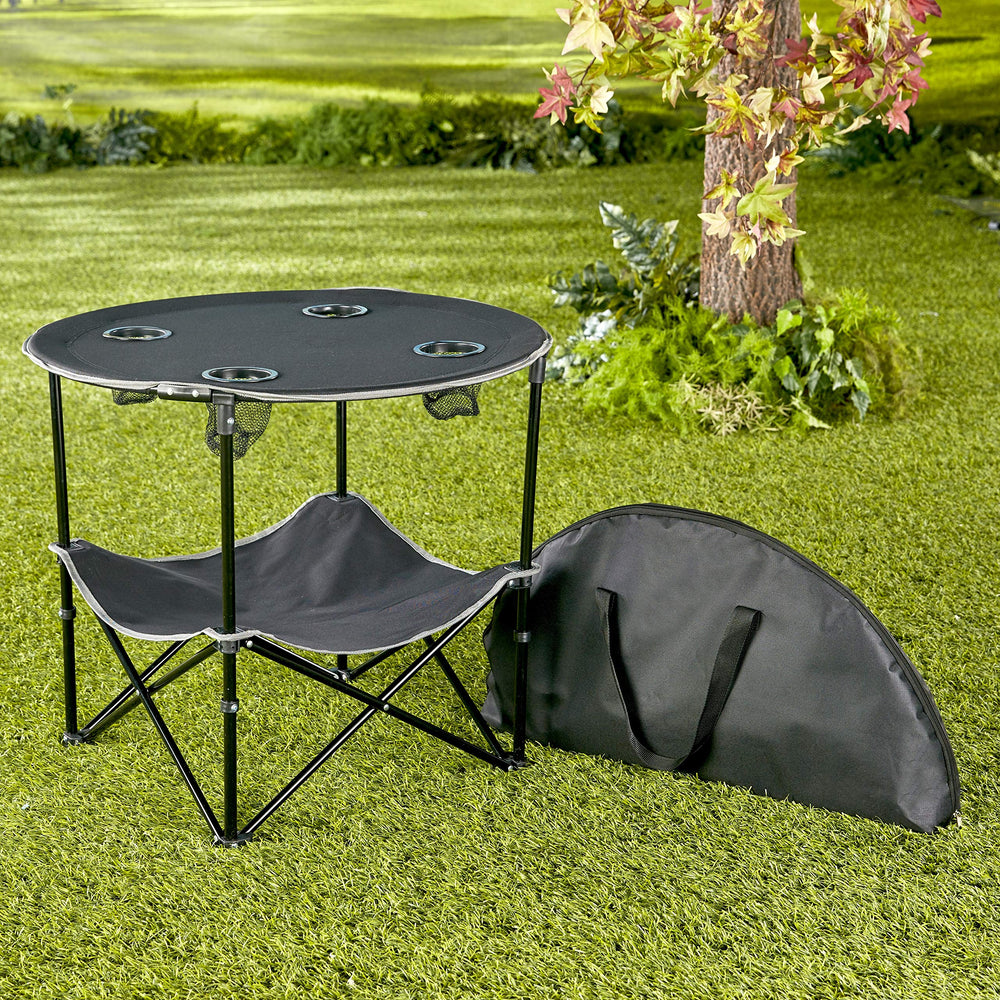 The Lakeside Collection table red shelf provides convenient under-table storage.