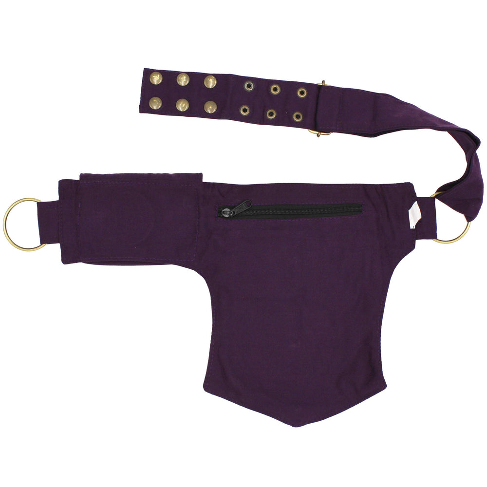 Lakhays Cotton Fannypack close-up with floral lace accent for style on the go.