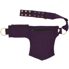 Lakhays Cotton Fannypack close-up with floral lace accent for style on the go.