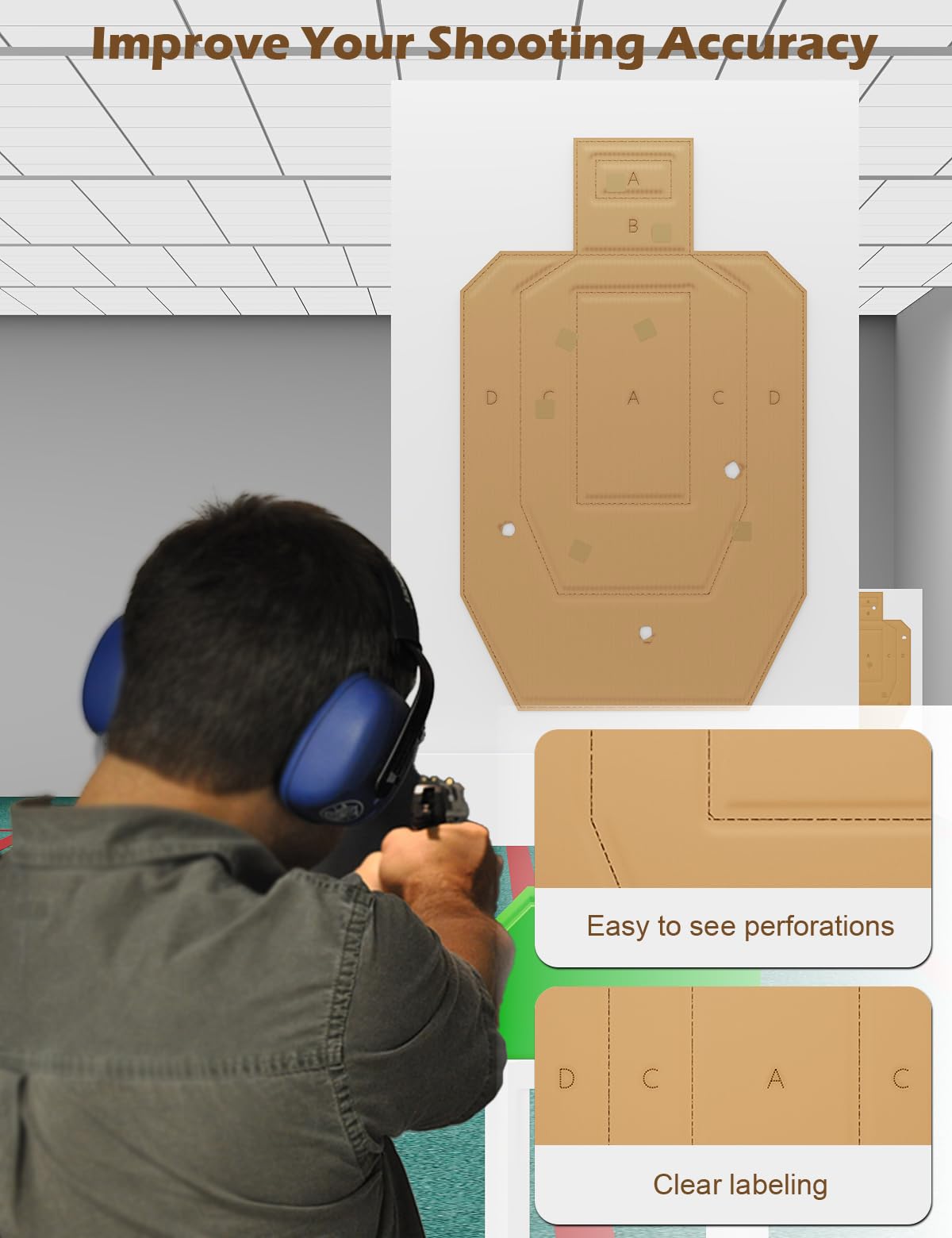 LAKINGO competition-ready silhouette targets for training and drills.