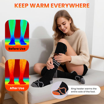 LAMA socks heating toes and soles for thorough warmth