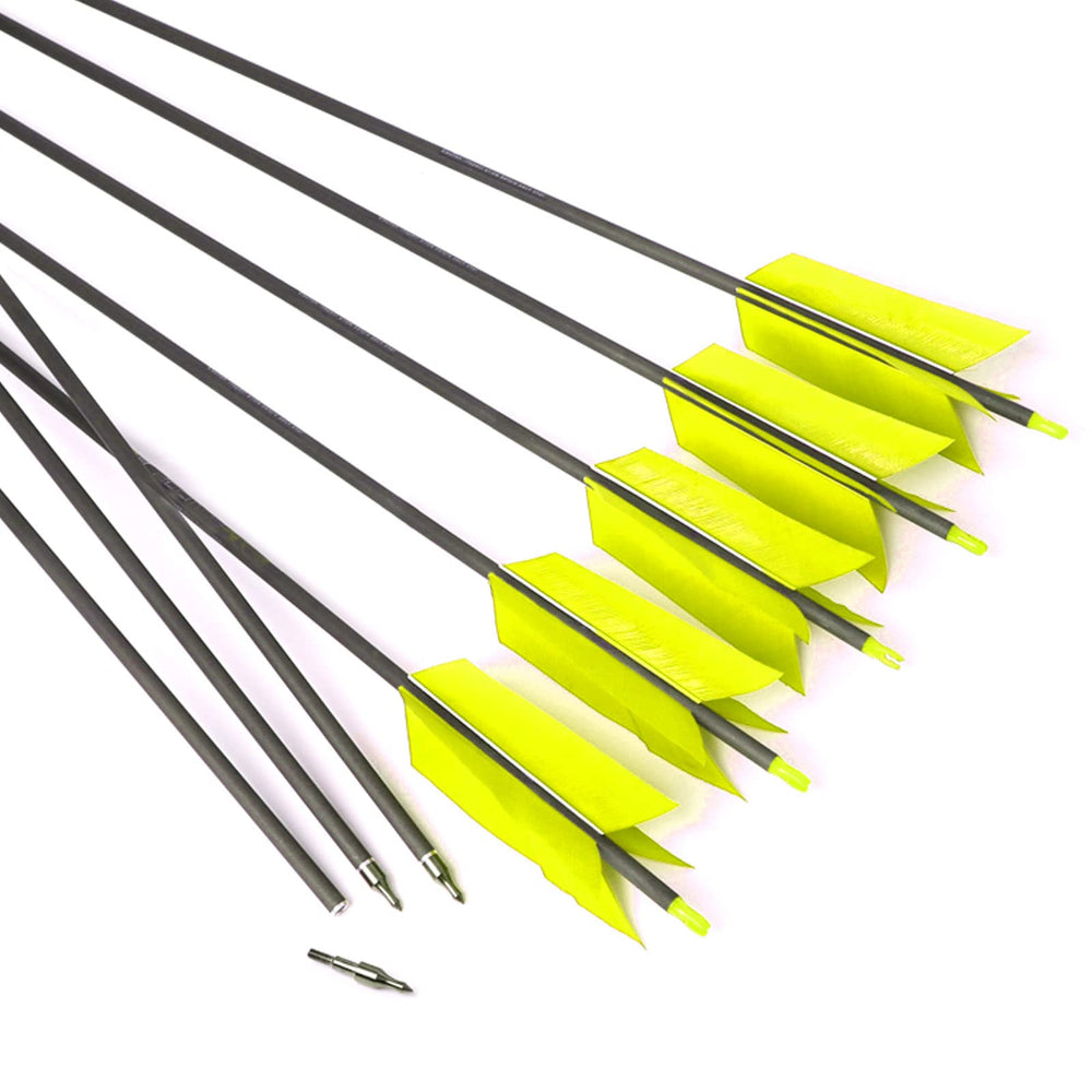 Lamehfyo 31in arrow tips threads for quick installation and removal.