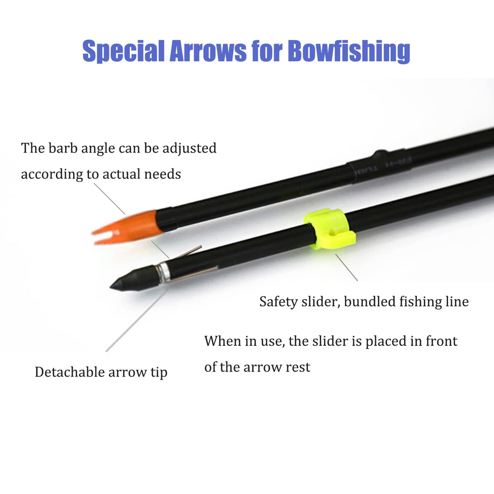 Lamehfyo bowfishing kit compatible with compound and recurve bows for versatile use