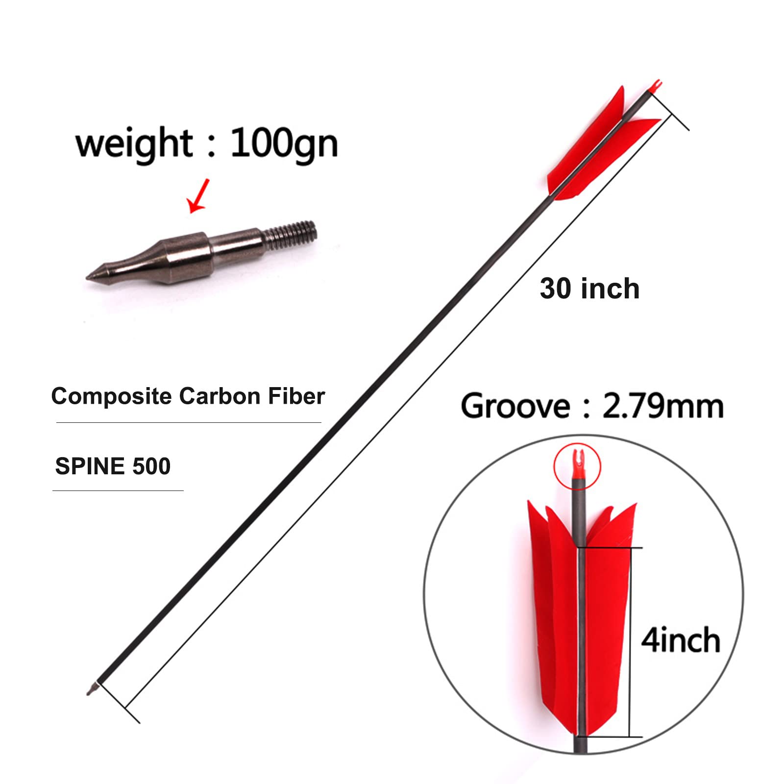 Lamehfyo carbon arrow shaft shows straightness and durability for target shooting