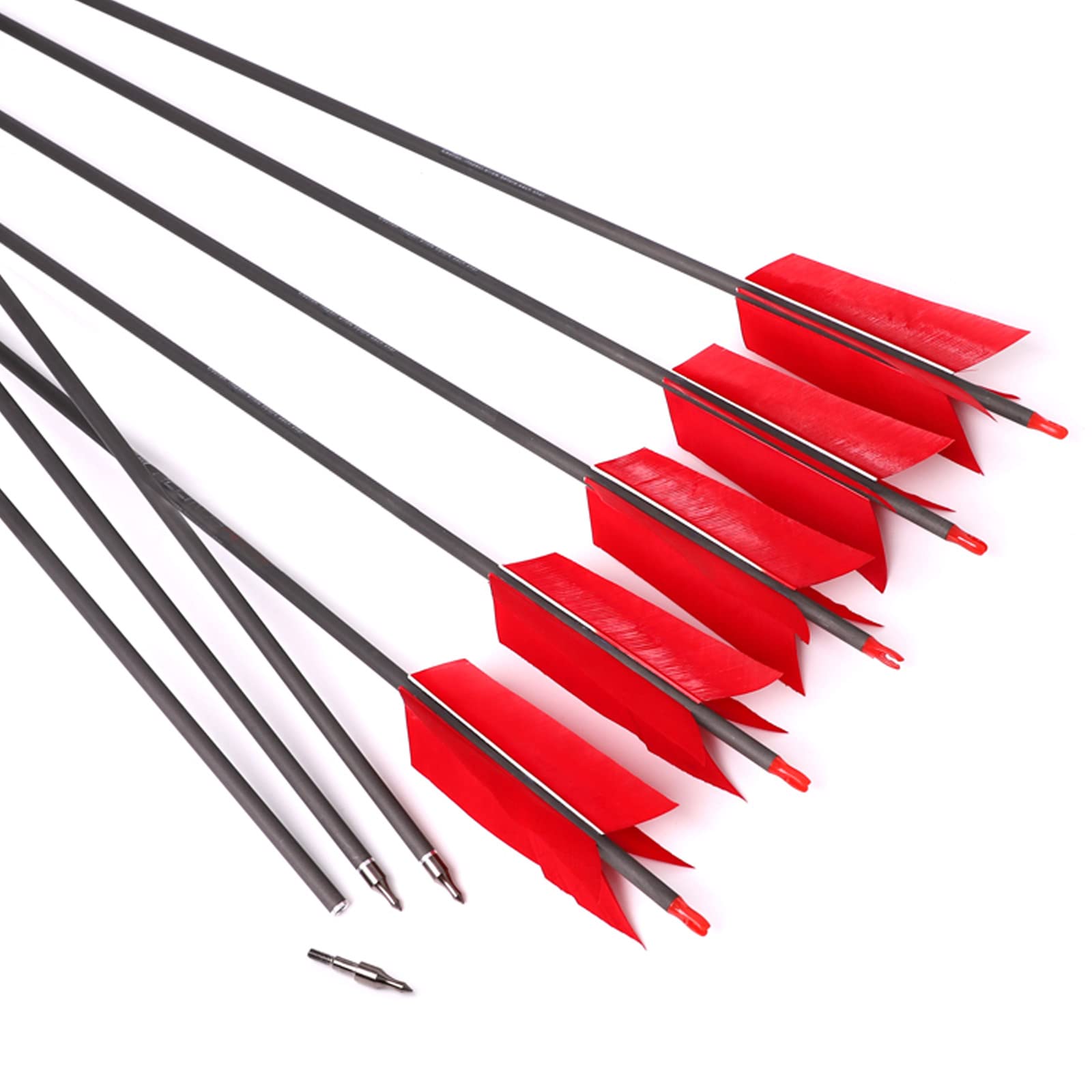 Lamehfyo flu-flu arrow with four feathers for balanced control