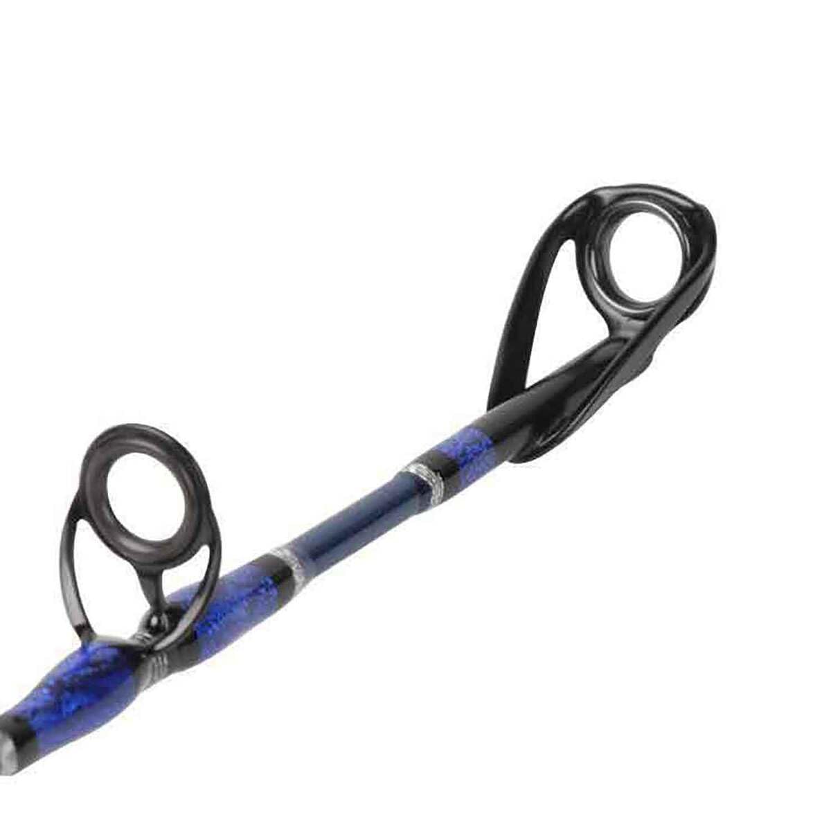 Lamiglas Blue Water rod held in hand showing balance for all-day fishing.