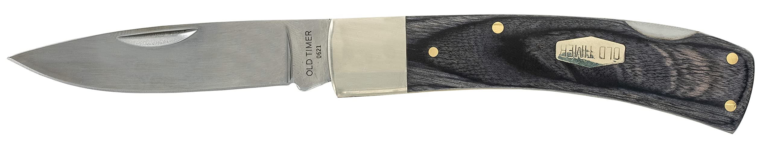 Laminate wood handle close-up