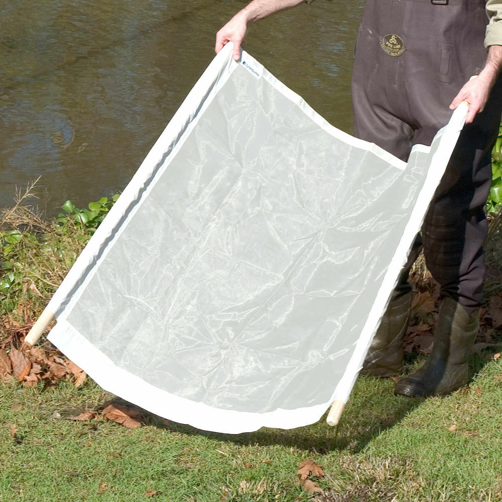 LaMotte Kick Net 0021 with a 1x1 m white net for standardized stream sampling