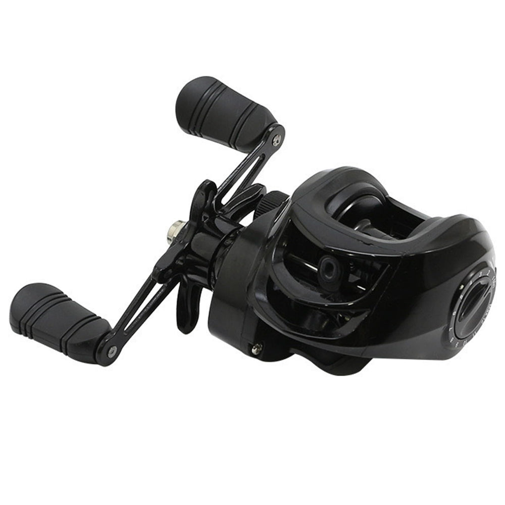 Lamppdcor fishing reels black side view, durable and weather-ready for all-weather angling.