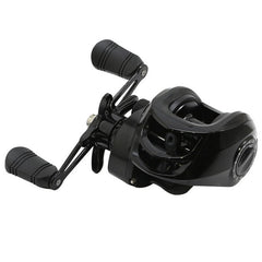 Lamppdcor fishing reels black side view, durable and weather-ready for all-weather angling.