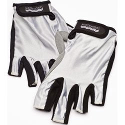 LAMSON fly fishing gloves with adjustable wrist strap left medium stay secure during casts.