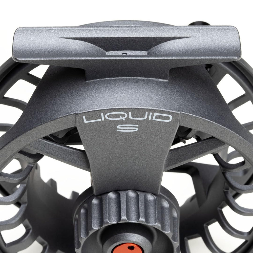 LAMSON Liquid 3+ S-Series frame close-up emphasizing rugged pressure cast aluminum durability.