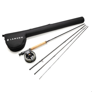 LAMSON Liquid Combo rod and reel setup ready for water with smooth casting potential