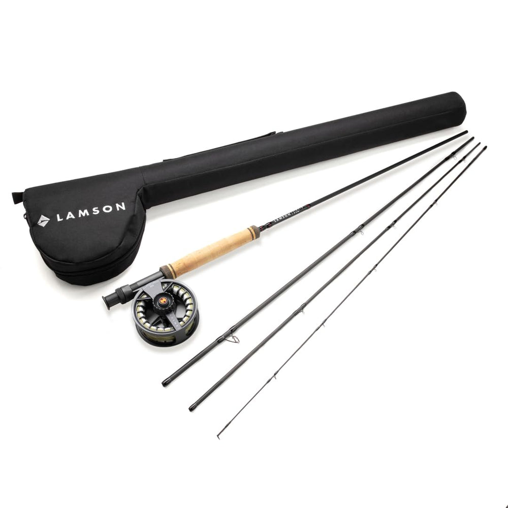LAMSON Liquid Combo rod and reel setup ready for water with smooth casting potential